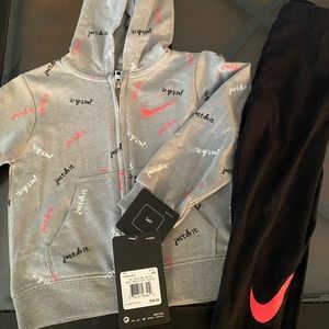 Girls Nike 2 PIECE hoodie & tights size 24M  💕